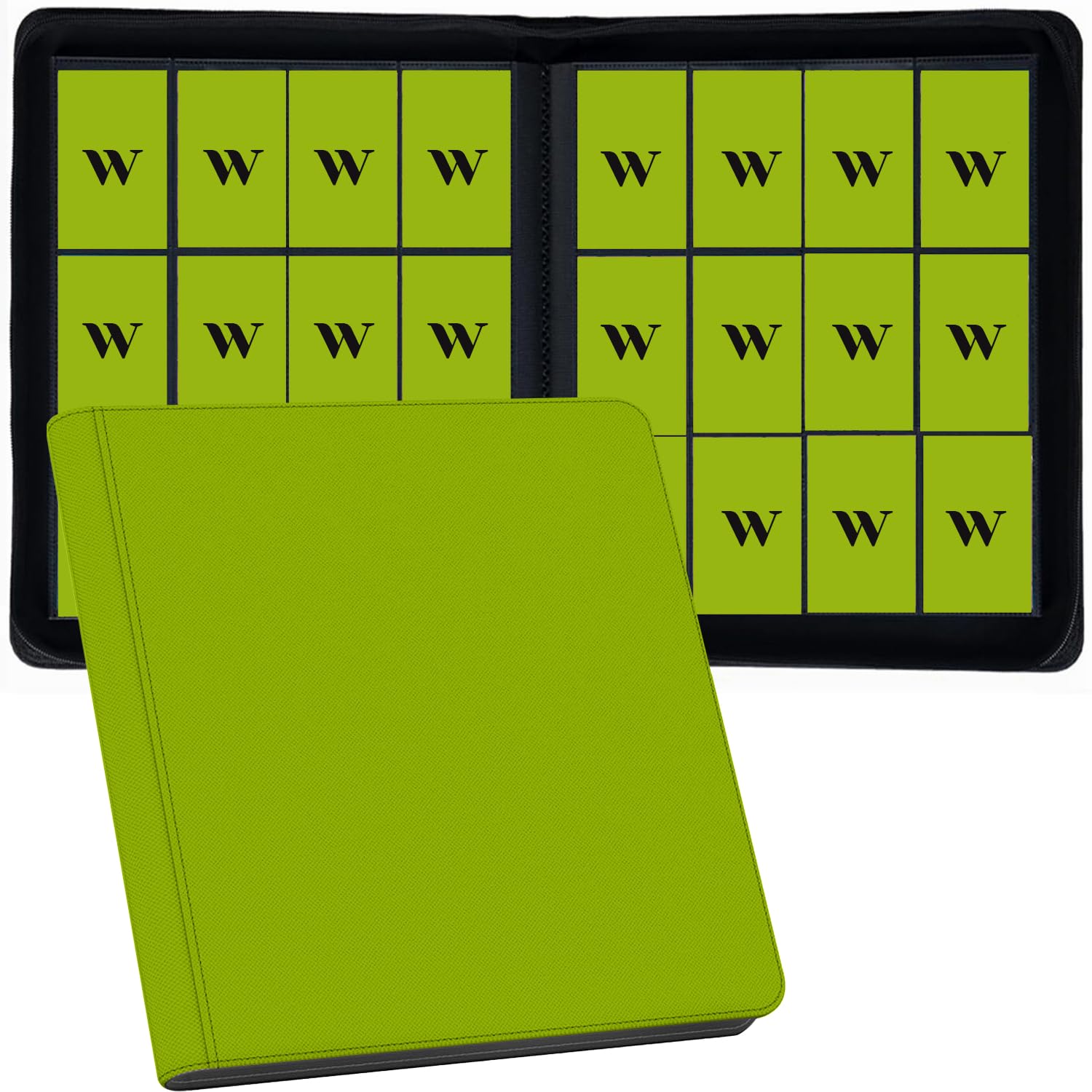 12 Pocket Card Binder, 720 Pockets PU Leather Zipper Trading Card Collection Album, Side-Loading Card Storage Folders for MTG, TCG, Game/Sport Crads