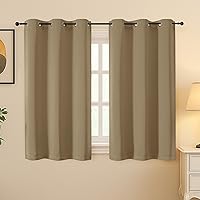 Vista 335 de Simplebrand Juego de 2 paneles de cenefa aguamarina para ventana de cocina de 14 pulgadas de largo, cortinas de oscurecimiento de habitación