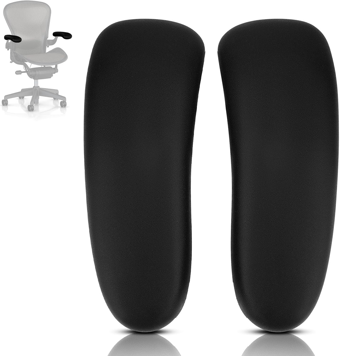 Chair Armrest Replacement Arm Pads Caps for Herman Miller Remastered Aeron Chair – Compatible with Remastered Version Only, Black 1 Pair(Not for Classic Aeron)