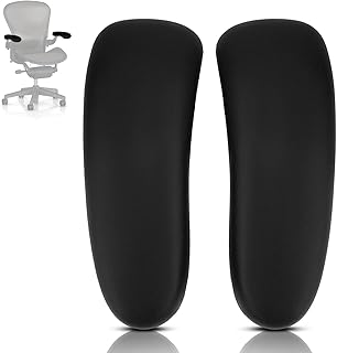 Chair Armrest Replacement Arm Pads Caps for Herman Miller Remastered Aeron Chair – Compatible with Remastered Version Only, Black 1 Pair(Not for Classic Aeron)