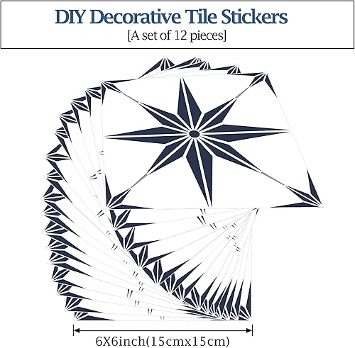 Miniatura 21 de Adhesivos para azulejos autoadhesivos, 12 unidades, autoadhesivas, calcomanías decorativas de pared para cocina, baño, azulejos, impermeables, Pata