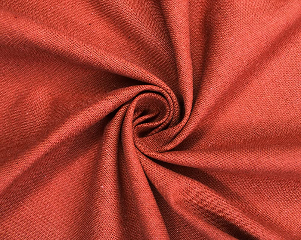 Wholesale Fabrics Red Linen Mix Fabric - Rust - Plain Linen Blend Craft Fabric Material Metre