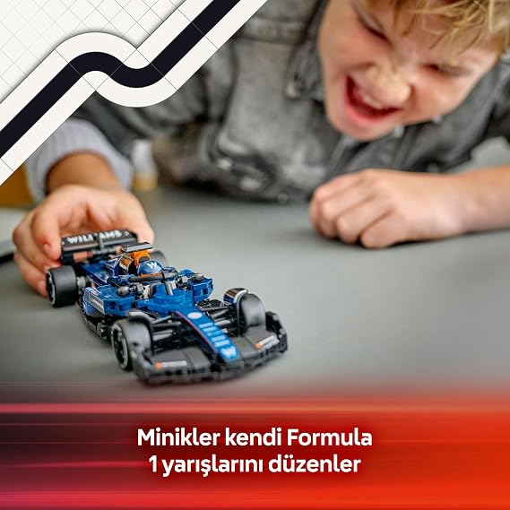 LEGO Speed Champions Williams Racing FW46 F1 Race Car 77249 – Production and Display Set with Driver Minifigure for Girls and Boys 10 and Over and Adult Motorists (263 Parts)