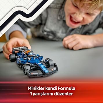 LEGO Speed Champions Williams Racing FW46 F1 Race Car 77249 – Production and Display Set with Driver Minifigure for Girls and Boys 10 and Over and Adult Motorists (263 Parts)