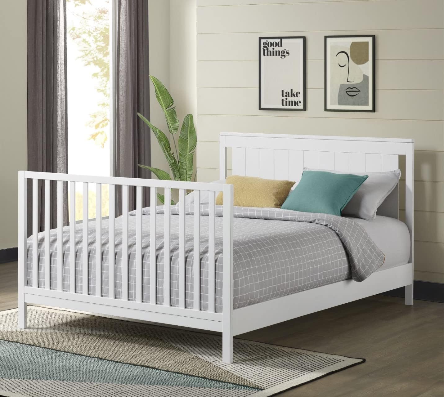 Oxford Baby Lazio Full-Size Bed Conversion Kit, Snow White, GreenGuard Gold Certified