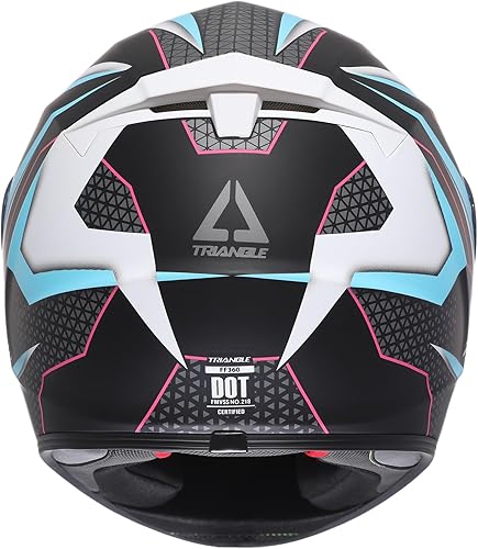 Miniatura 5 de Triangle Casco de doble visera para motocicleta y bicicleta, aprobado por DOT