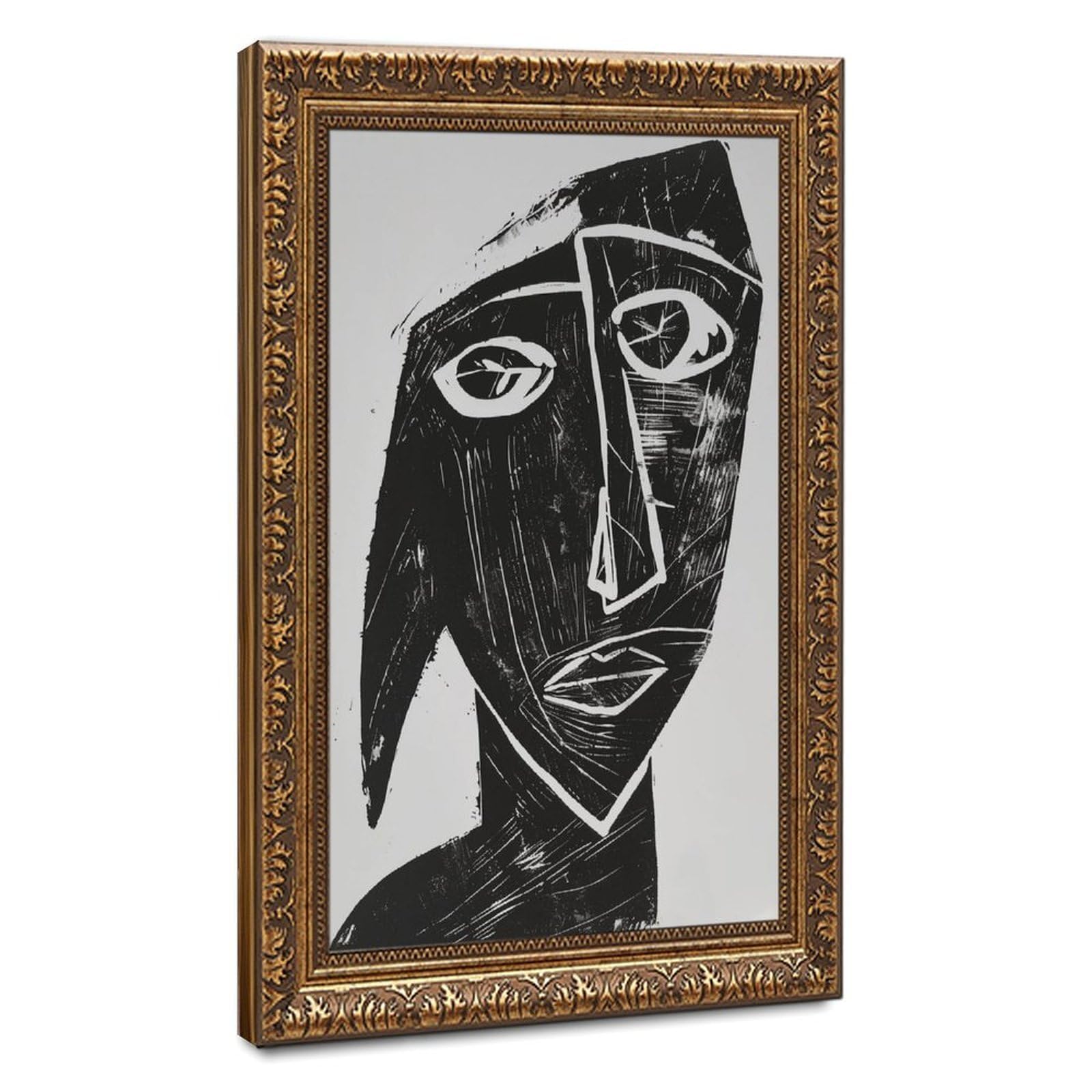 Bareronor Abstract Cubist Poster Canvas Poster Wall Art Decor Print Picture Paintings for Living Room Bedroom Decoration 24" L X 36" W