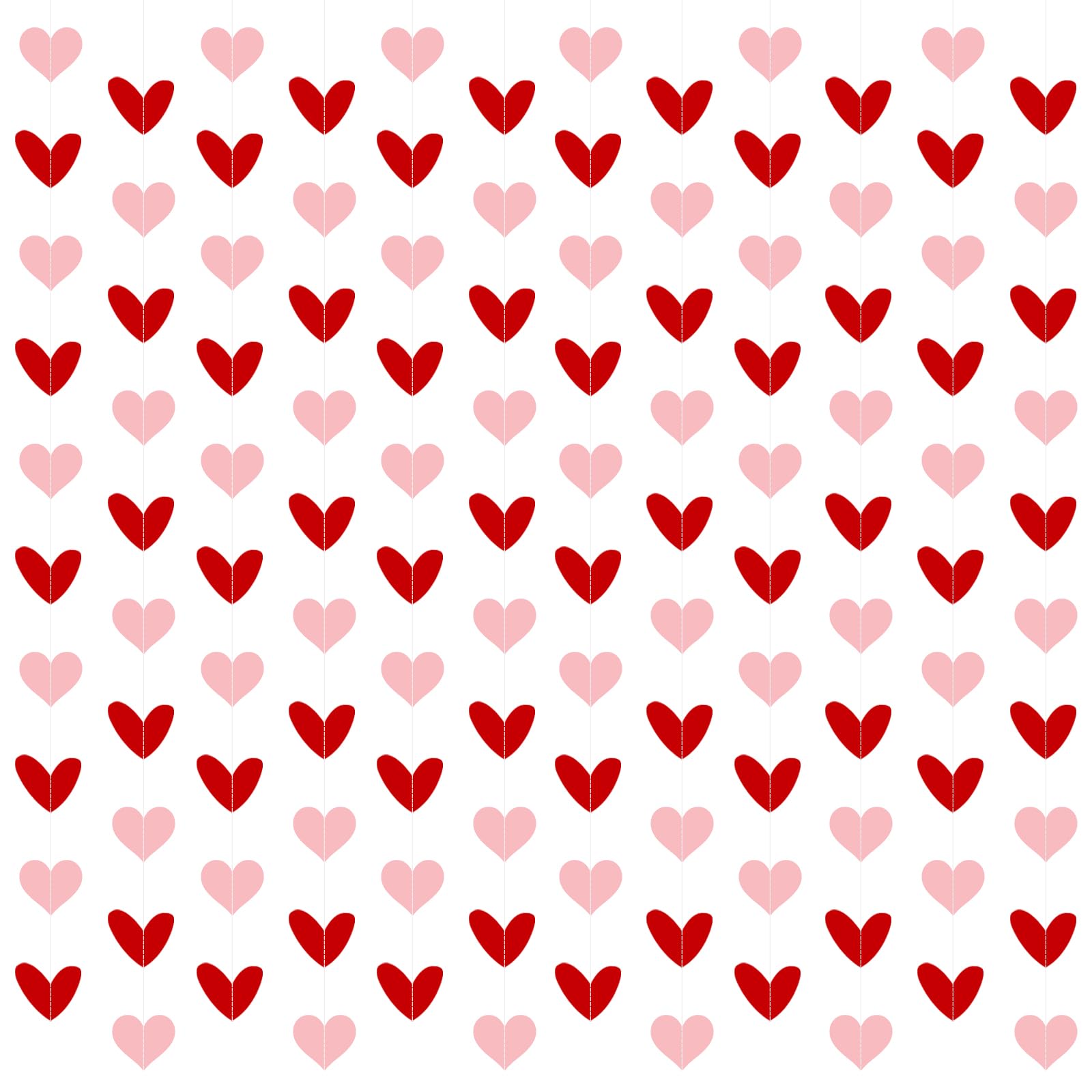 Decorazioni San Valentino - 6 Ghirlande Cuore Rosso Con 1000 Petali Di Rosa, Banner Romantico 6x2M - Foto 7