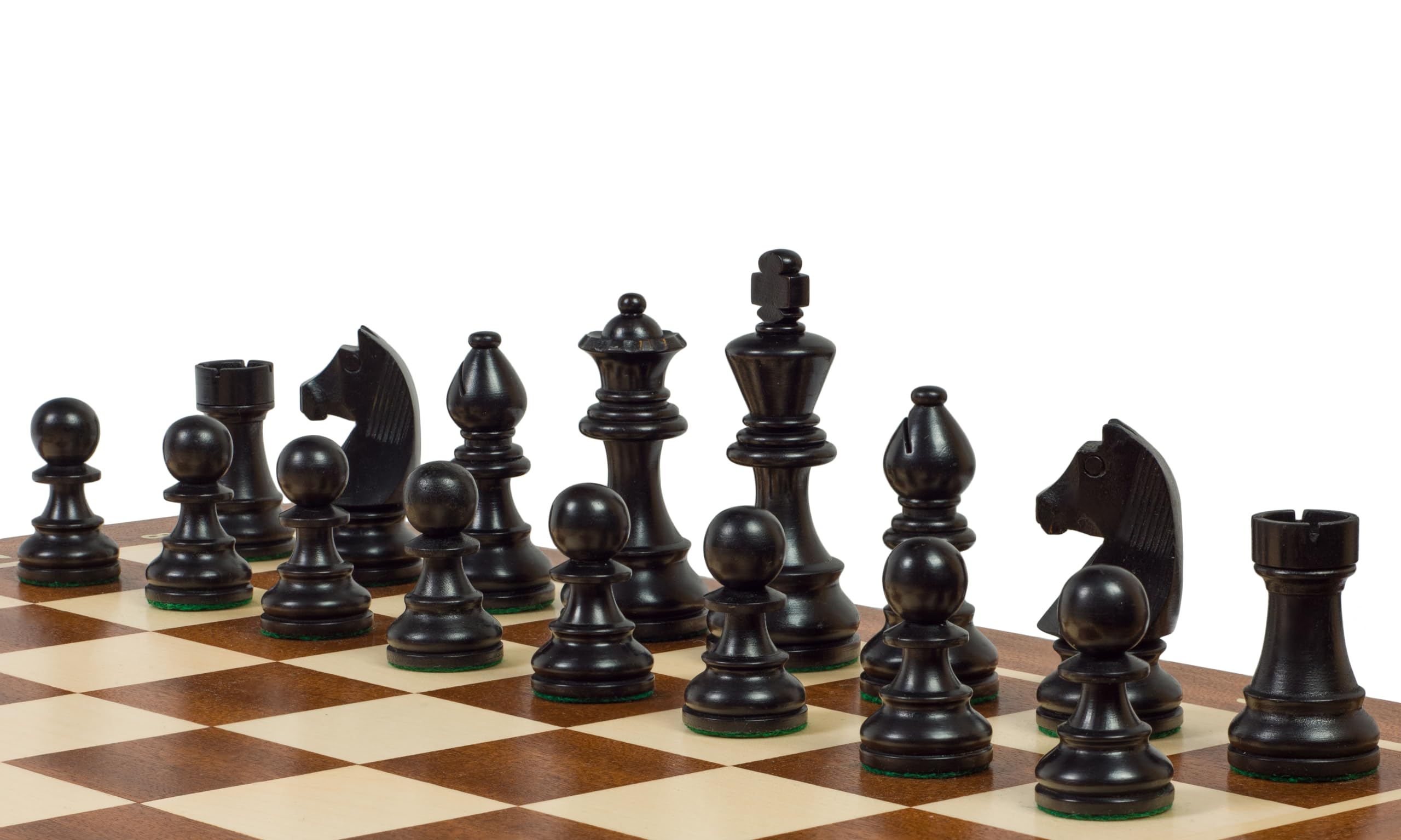 Sunrise Chess - Scacchi da Torneo "Timeless German Knight Staunton" Nr. 6 - Set in Legno