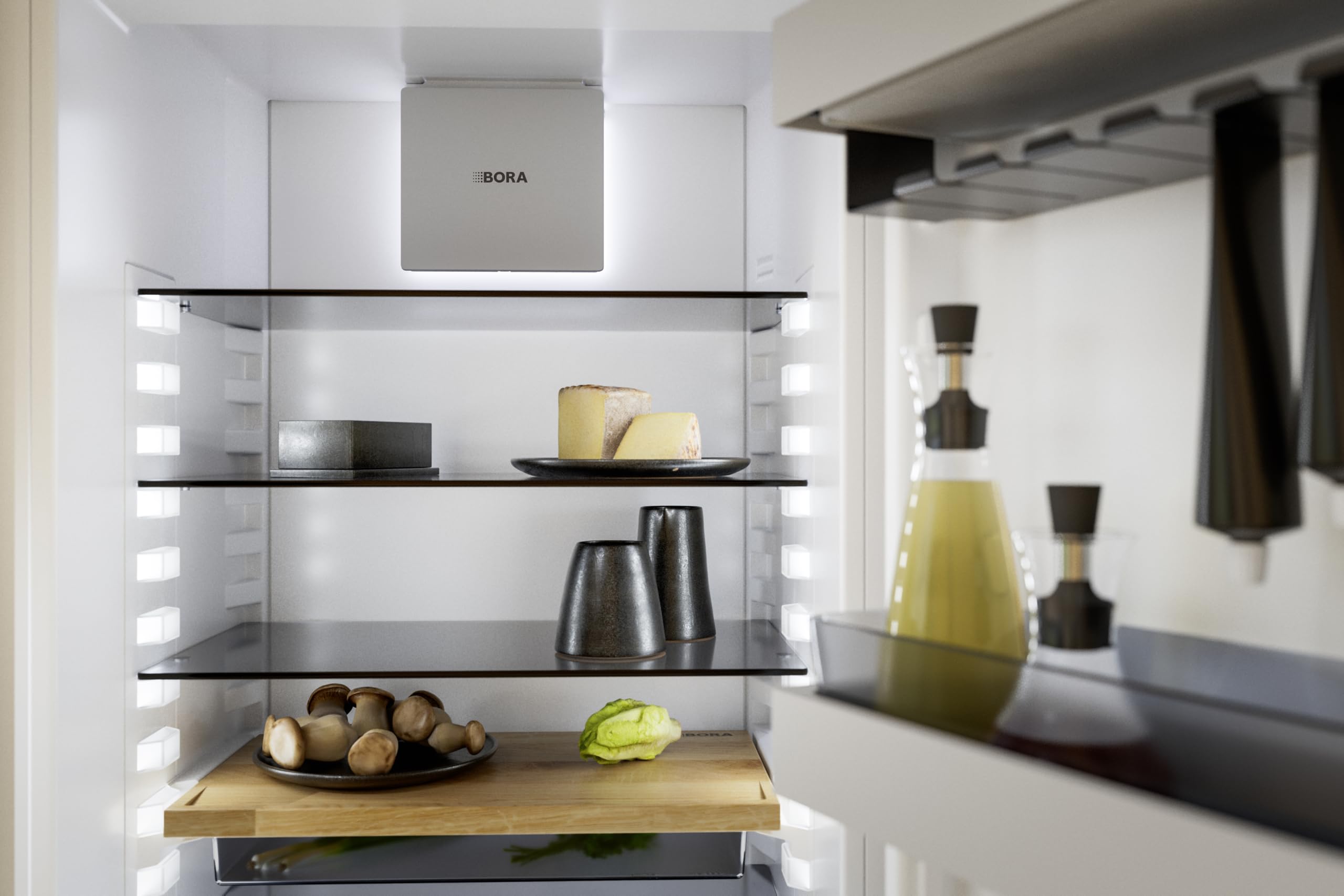 BORA KGF Geruchsfilter Kühlschrank Cool, Aktivkohlefilter, Luftfilter, Geruchsneutralisierer, Gegen Lebensmittelgerüche, Geruchskiller, Rot