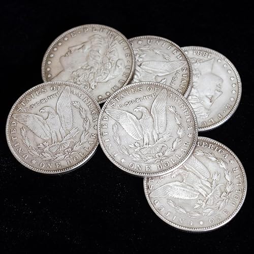 Miniatura 3 de Juego mágico de 6 piezas Morgan Dollar (1.5 in de diámetro) que puede ser atraído por imanes accesorios mágicos utilizados en la