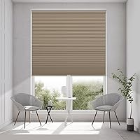Vista 11 de Changshade Persianas Celulares Opacas, Persianas de Panal para Ventanas sin Cordón con Rieles de Aleación de Aluminio, Tela de Color Combinado