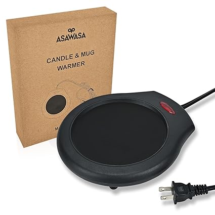 ASAWASA Electric Beverage Warmer Smart Auto Shut-Off Cup Warmer for Hot Coffee Tea Milk Water
