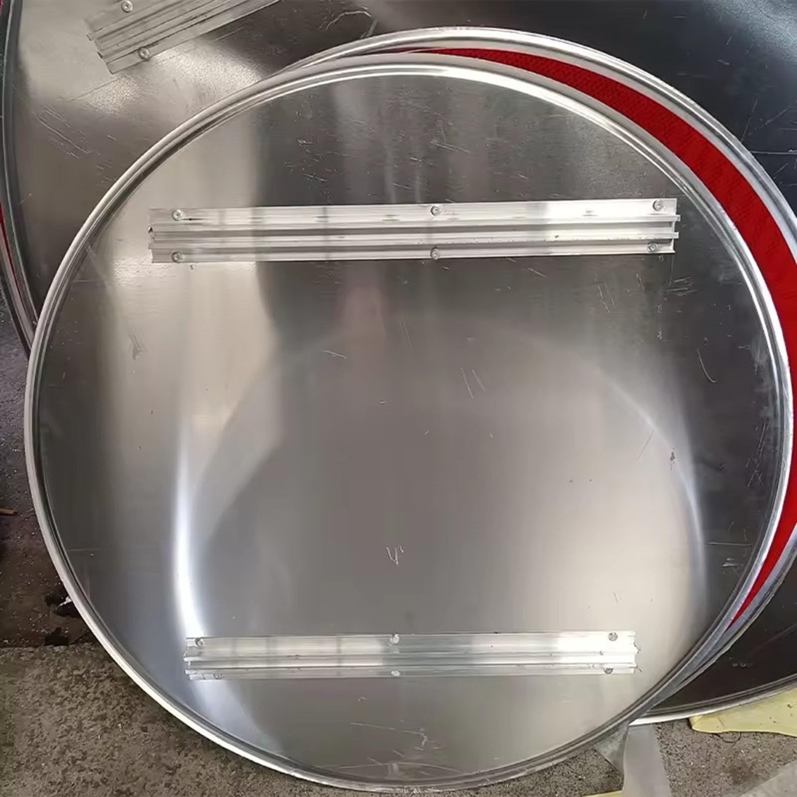 Paquete de 2 señales de seguridad "Prohibido el paso",señales de tráfico "No entrar" rojas y blancas,aluminio de 1,5 mm, impermeables y resistentes a los rayos UV (Rojo, 40cm)