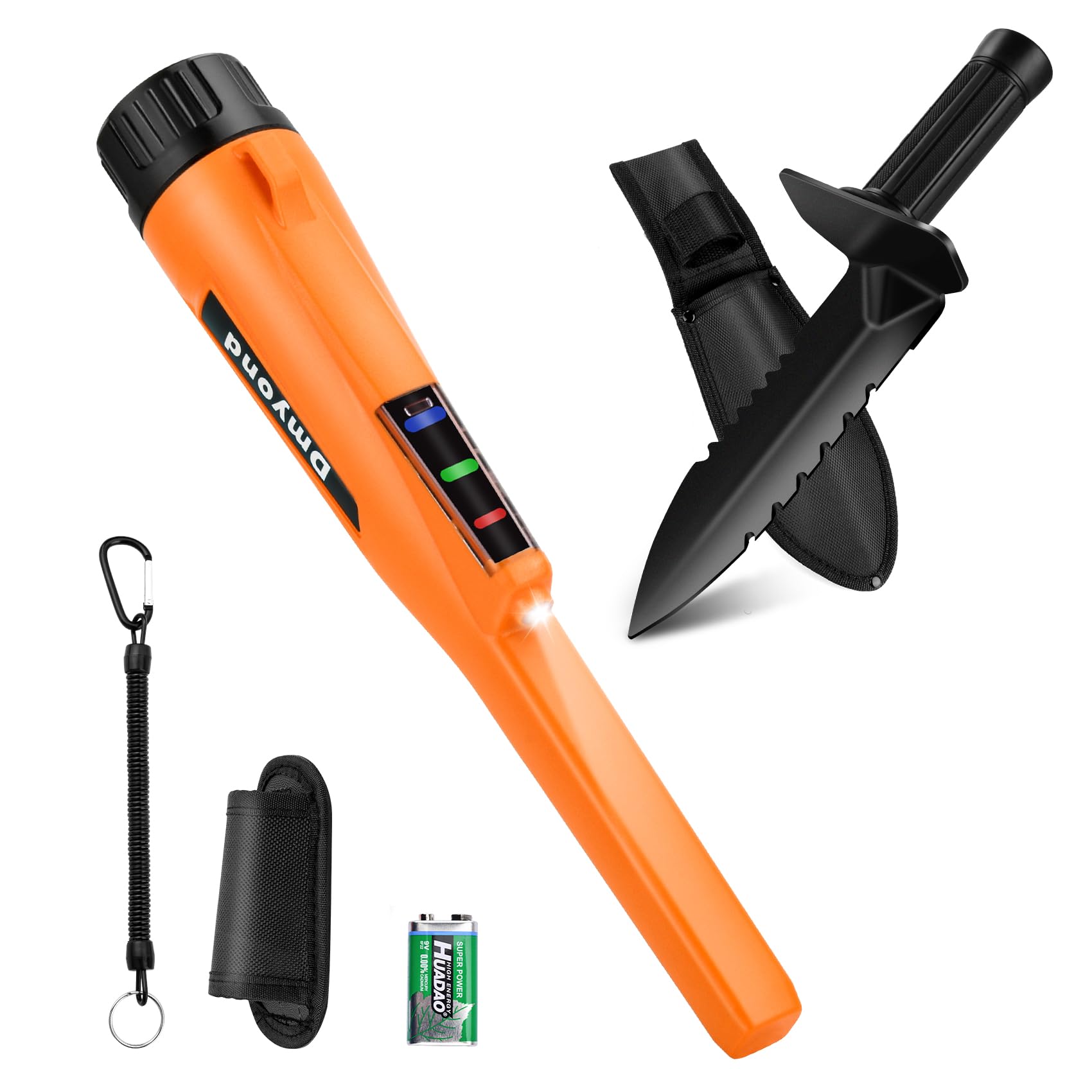 Metal Detector Pinpointer & Accessories, Waterproof Handheld Pin Pointer Wand with LED Screen, 3 Modes Metal Detecting Pinpointing Accessories