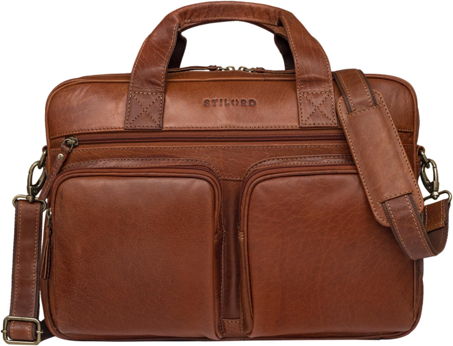 Sac Porte-documents En Cuir PU Vintage Pour Homme, 40x30x10 Cm, Couleur Marron, Neuf Avec étiquettes - Idéal Ordinateur Portable Et Affaires