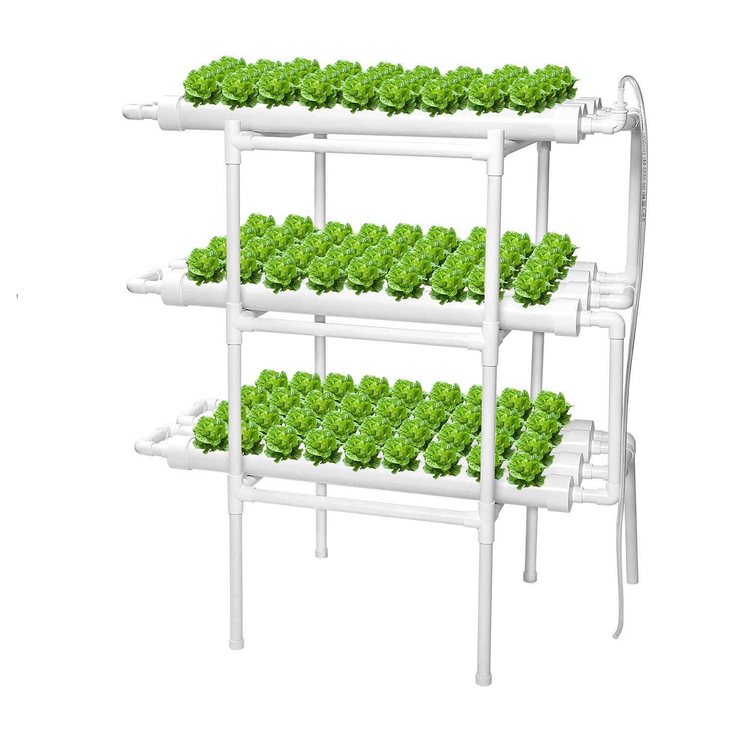 Sidasu Hydroponic Grow Kit 108 Sites 12 Pipes Hydroponic Planting Equipment Ebb and Flow Deep Water Culture Balcony Garden System Vegetable Tool Grow Kit