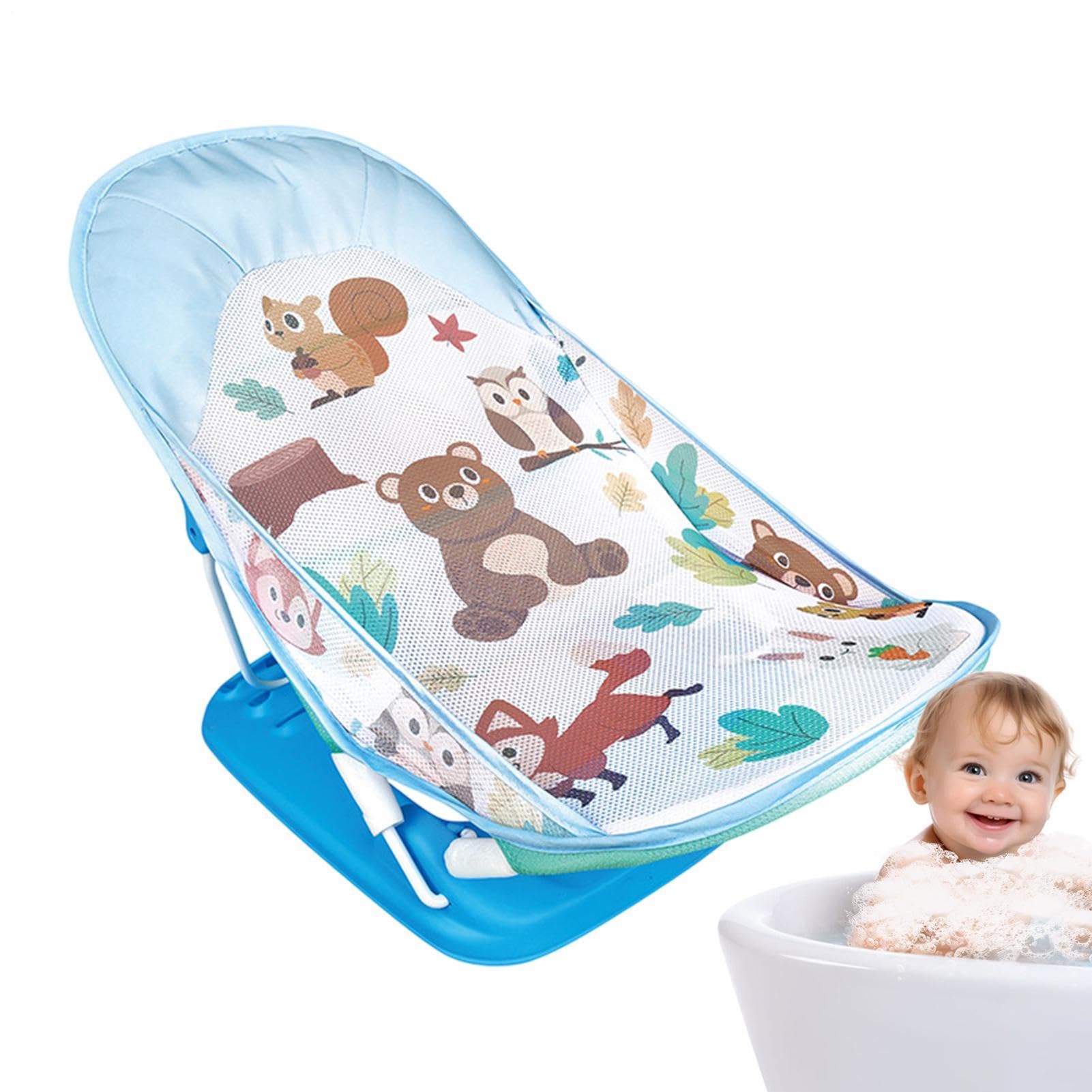 Seggiolino Da Bagno Pieghevole Per Bambini Seduta Pieghevole Per Bagno | Vaschetta da Bagno Supporto Pieghevole Vasca Neonato, Seggiolino Da Bagno , Rete Supporto Doccia Vasca, Per Famiglia E