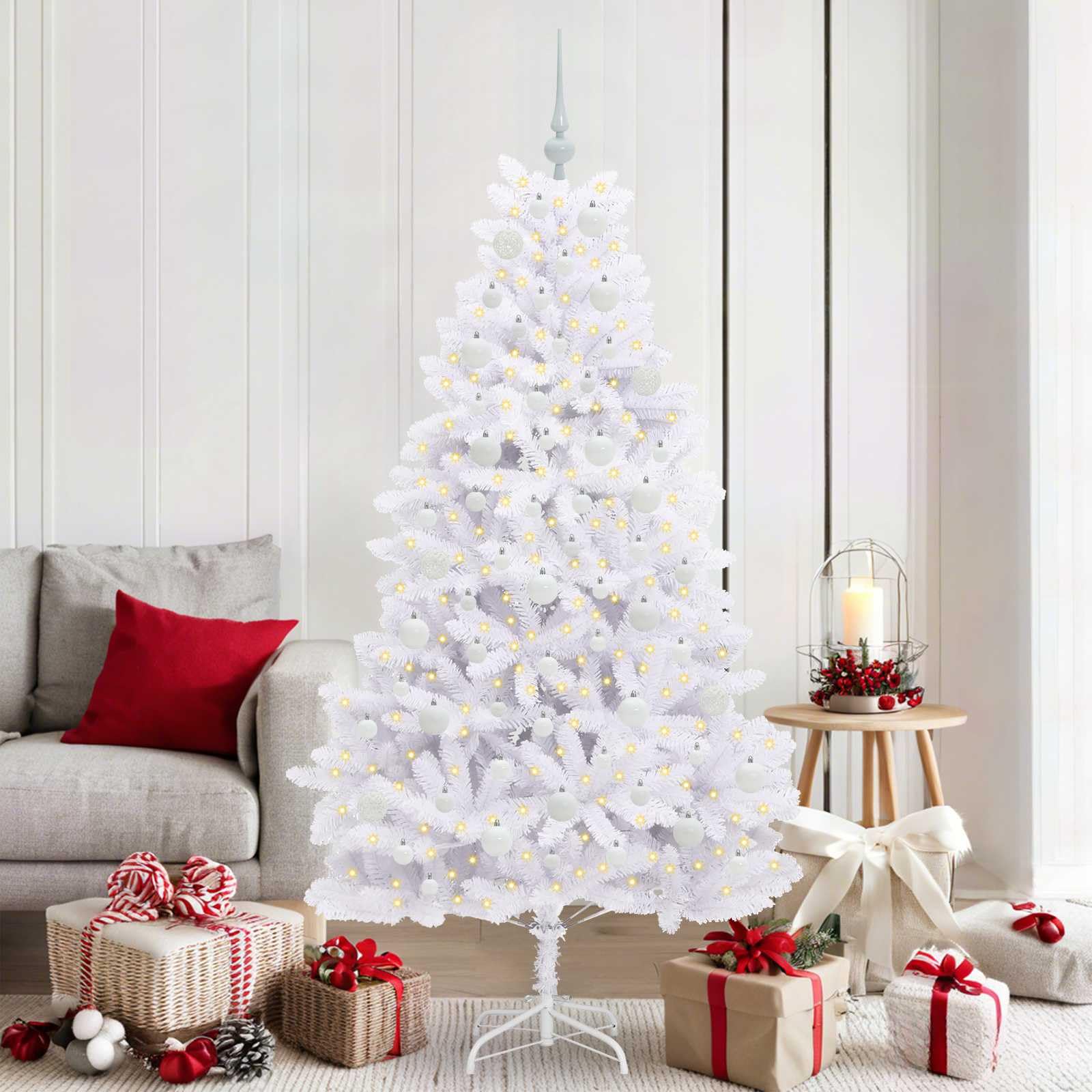 Árbol de Navidad artificial con ramas articuladas GeenYuu y base de acero de alta firmeza