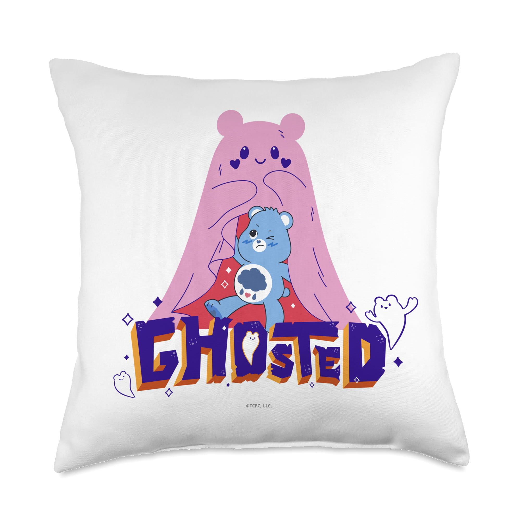 care bearsCare Bears Unlock The Magic Halloween Ghosted with Grumpy Throw Pillow, 18x18, Multicolor