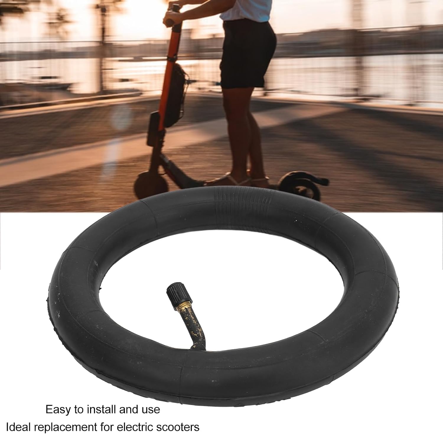 8x2.0‑5 Inner Tube Replacement, Butyl Rubber Inner Wheels Tire Tube with Bent 45 Degree Valve for Wheelbarrow, Electric Gas Scooter, Trolley, Mini Pocket Bike,s, Mower, Tractor, Garden cart, Dolly