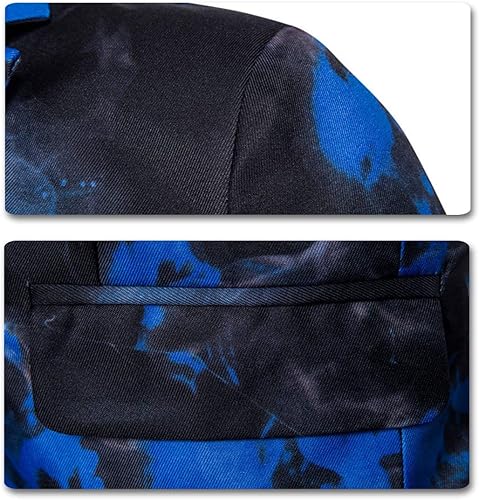 Miniatura 3 de Cloudstyle Chaqueta de traje para hombre, ajuste delgado, estampado, con un botón, floral, casual, abrigo deportivo