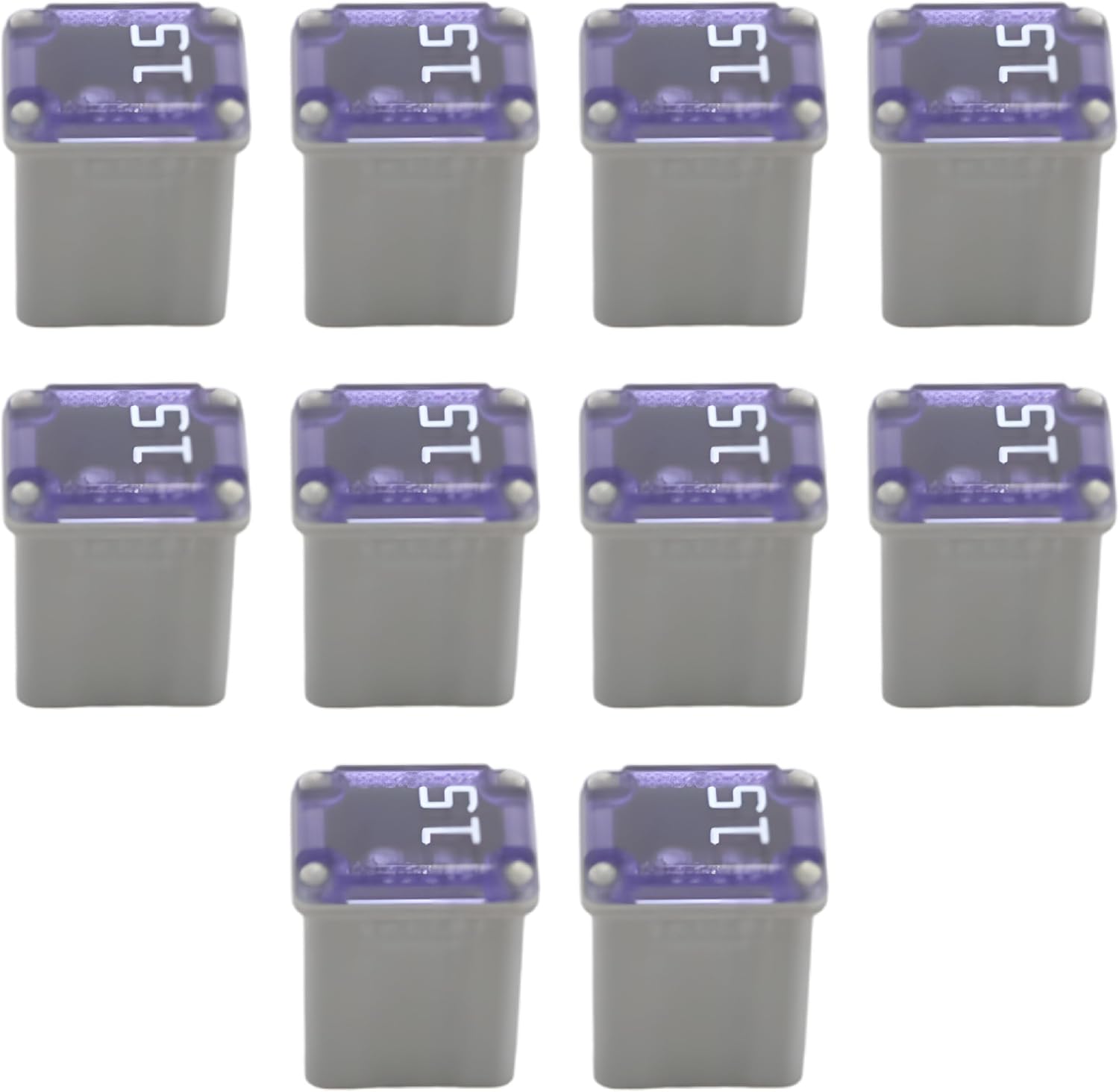 ZIMISI 10PCS 30Amp Car Micro Cartridge Fuses, Car Low Profile Mini Box Shaped Fuse, Vehicle Square Female Fuse Accessories, Slow Blow FMM Mcase Type Fuses Replacement for SUV, Sedan, Truck (30 Amp)