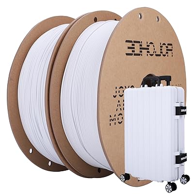 3DHoJor PLA Pro PLA+ Filament 1.75mm 3D Printer Filament Bundle 1kg*2 (4.4lbs) Dimensional Accuracy +/- 0.03 mm-2 Pack Cold White