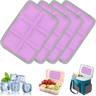 4 Stück Kühlakkus für Kühltasche, kühlakkus, Wiederverwendbare Kühlelemente, Kühlakkus für Lunch, Kühlakkus für Kühlbox, für Schule Picknick Reisen Camping