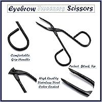 Vista 2 de DDP Pro Scissorlike Tweezer Slant 'Ceja Color Negro