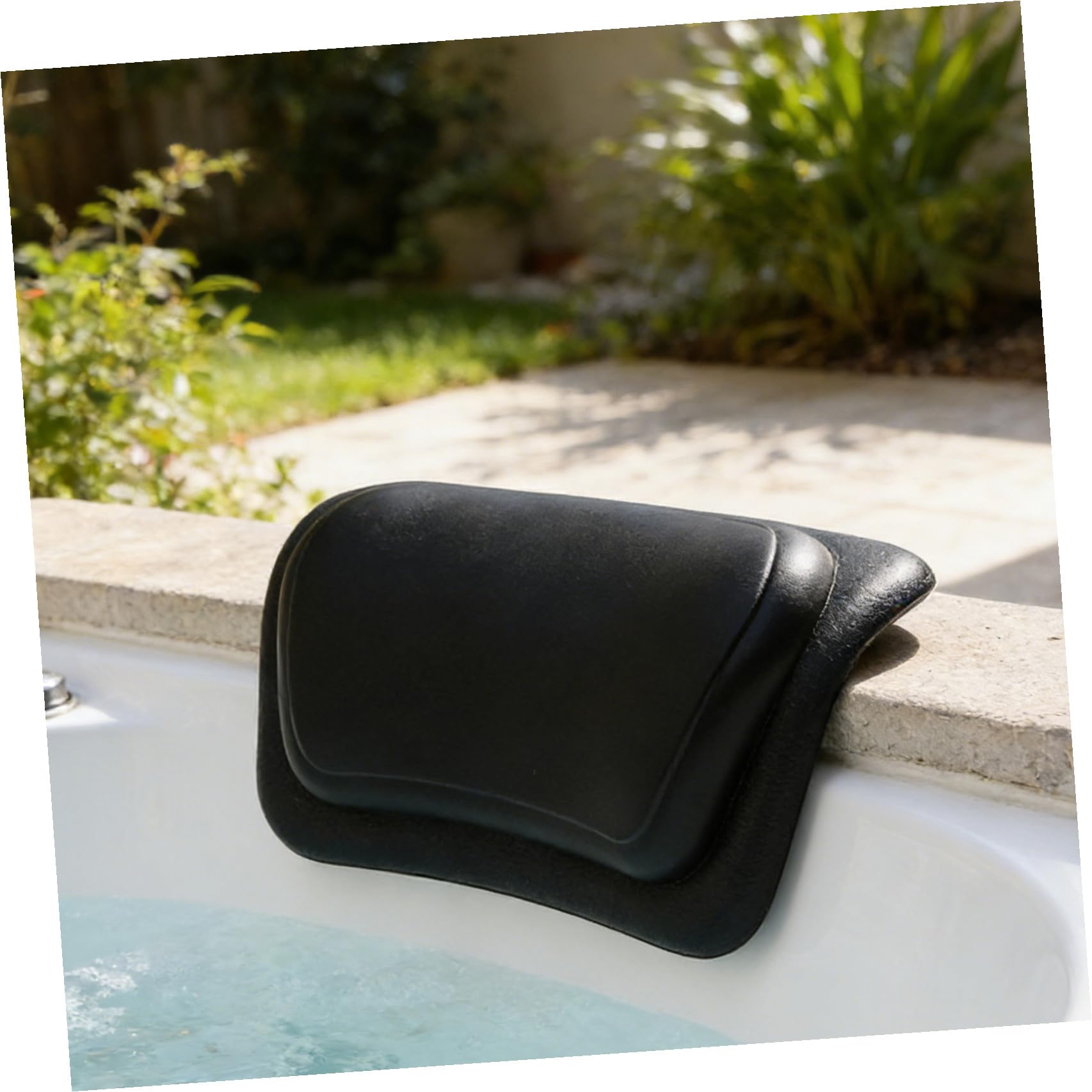 TOYANDONA Cuscino Cervicale per Vasca da Bagno con Ventose Antiscivolo 325x190x41mm, Poggiatesta Ergonomico e Lavabile, Accessorio Spa per Relax Donna e Benessere Bagno