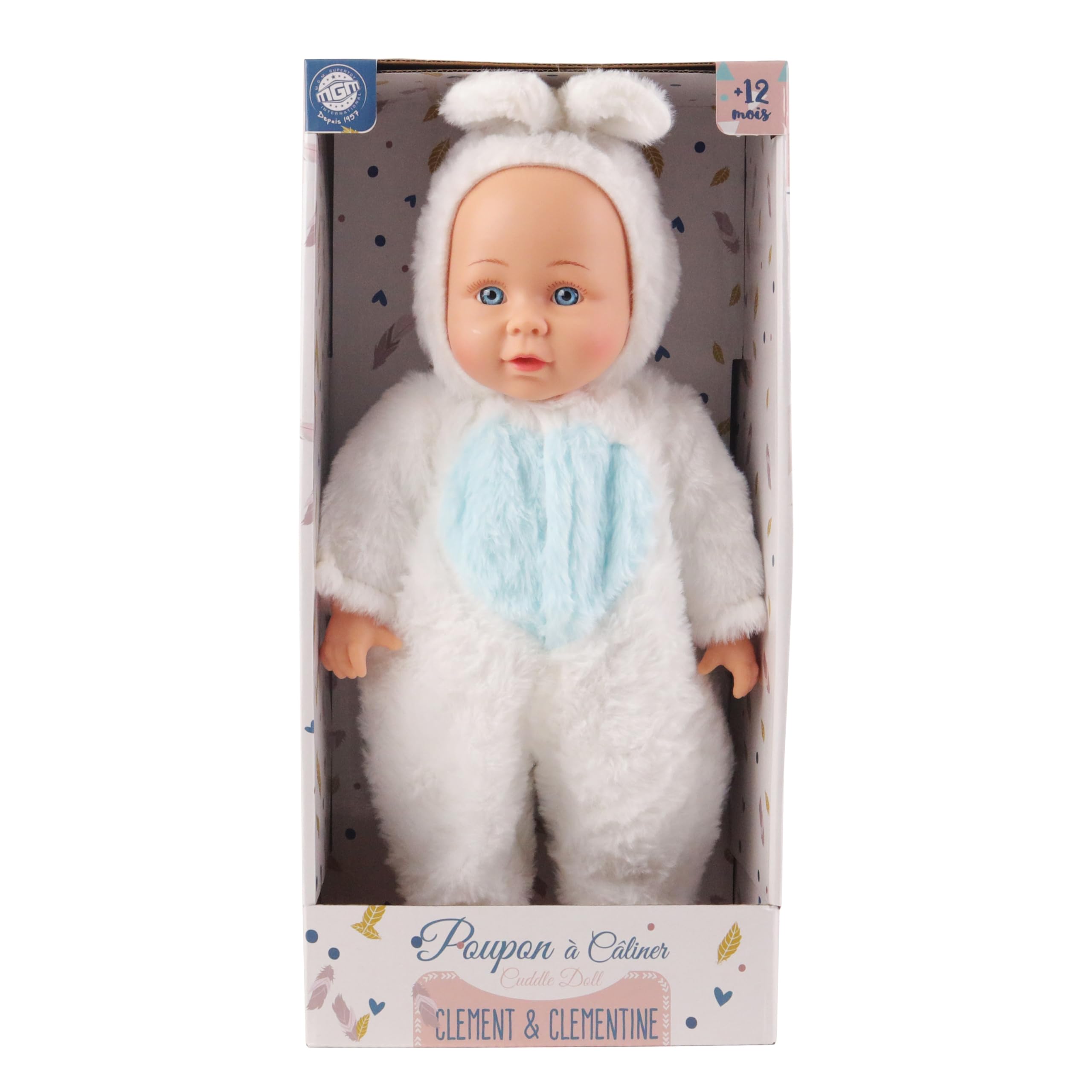 Image secondaire de Poupon en Pyjama Lapin Bleu - CLEMENT CLEMENTINE - Jouet d'Imitation pour Enfants