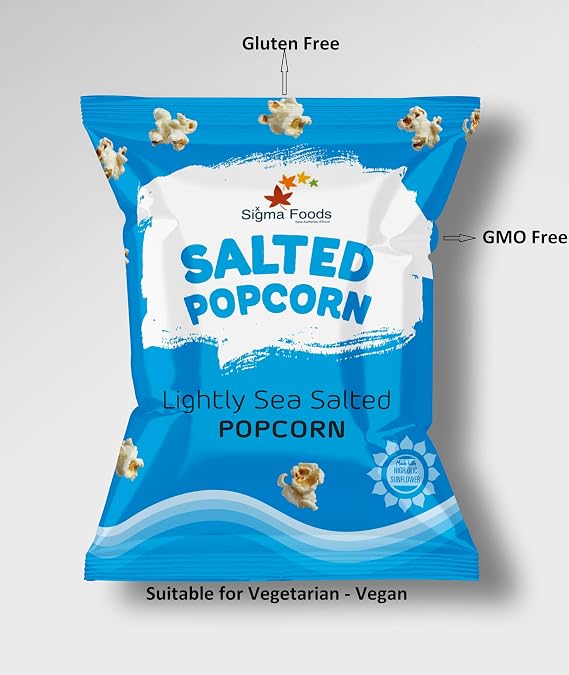 Kettle Hand cooked Crisps Potato Chips Light salted Cheddar & Red Onion Sea Salt & Vinegar Black Pepper and Sweet Chilli Sour Cream 40g x 18 Packs + 2 Packs of Lightly Salted and Sweat Salted Popcorn