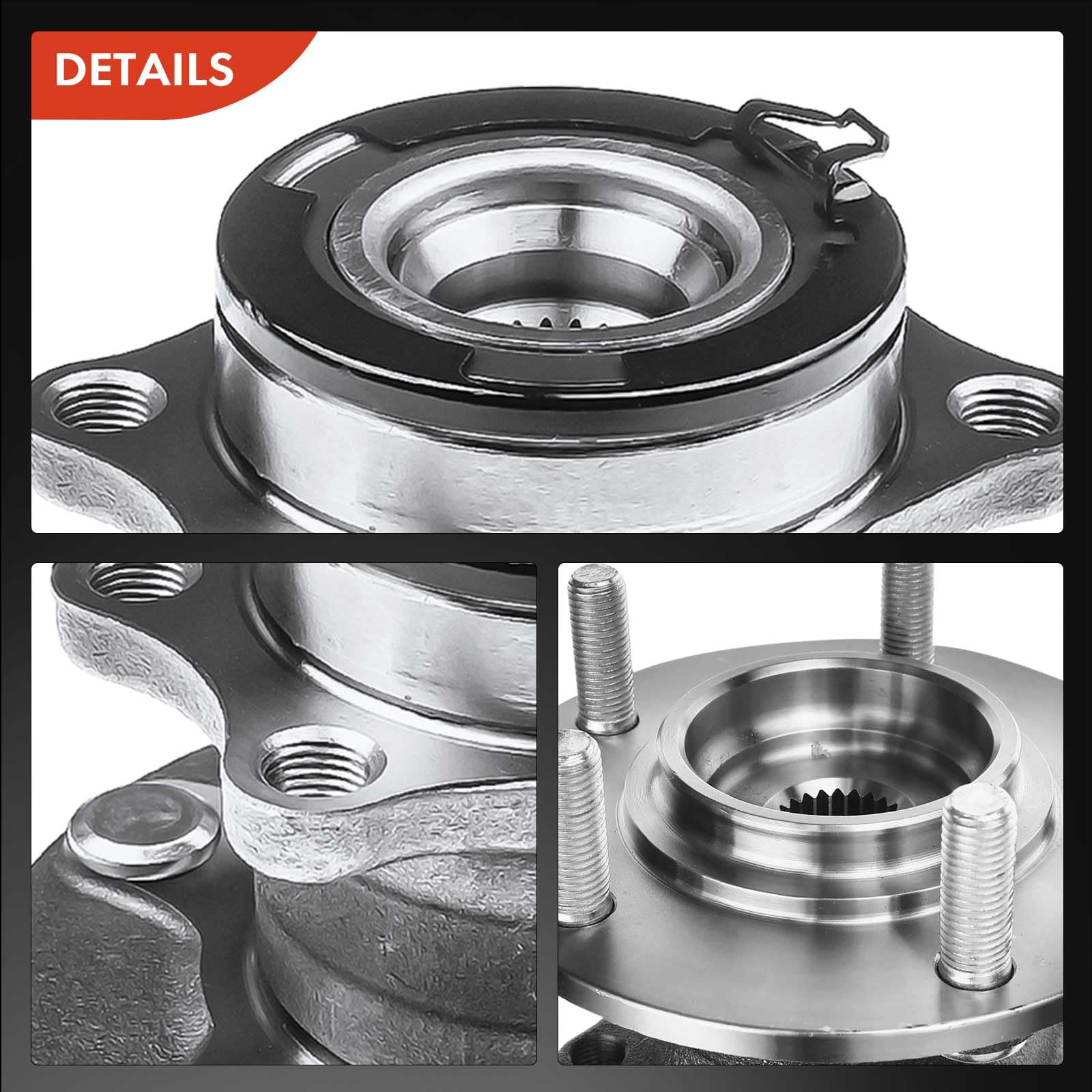 Frankberg Cuscinetto ruota Asse Posteriore Ruota flangiata diametro 140,5 Con Anello magnetico ABS Compatibile con ASX GAW Outlander II CWW Compass MK49 Patriot MK74 4008 3785A009