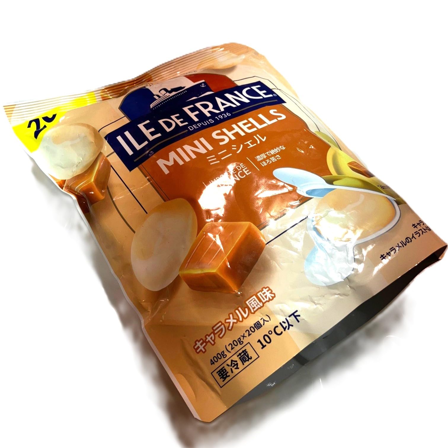 Amazon | ILE DE FRANCE Mini Shells, キャラメル風味クリームチーズ