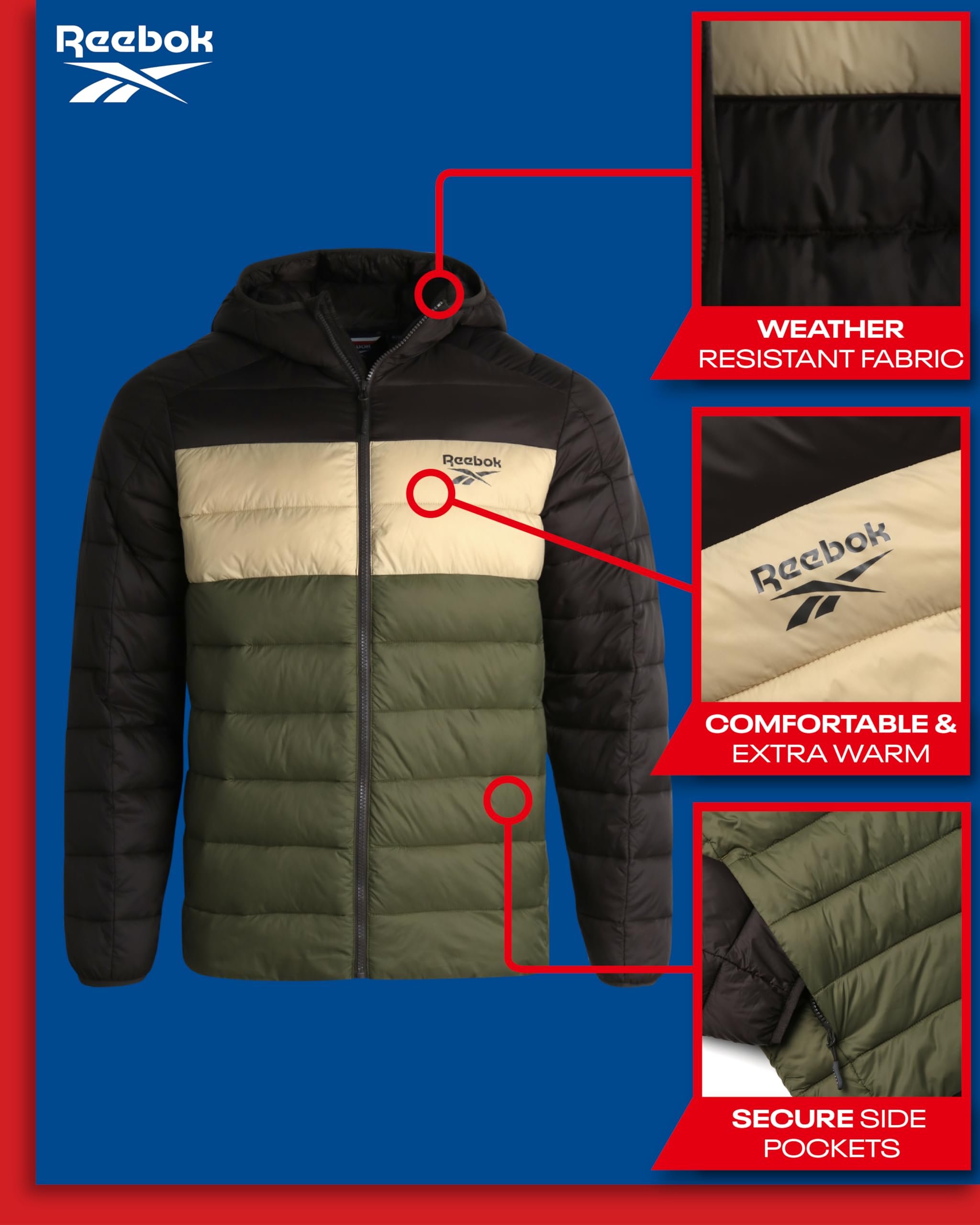 Reebok M Packabl Glacir Jkt plumas Hombre