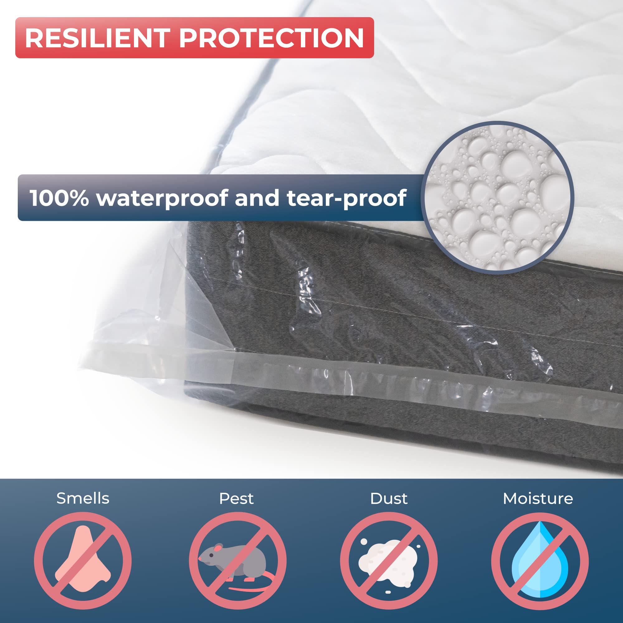 WRAPPYBAG® Protective Plastic Mattress Bag — Full / Full XL Sizes