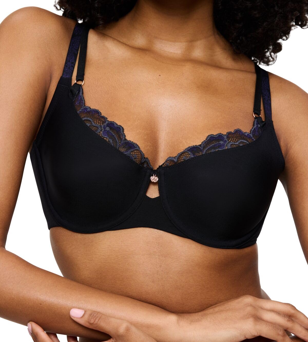 Triumph Wild Gardenia Florale W01 Black, czarny, 85D