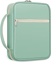 Vista 11 de FINPAC Funda para Biblia, Estuche de Transporte para Libros Bolsa de Iglesia Biblia Protectora con Asa y Bolsillo con Cremallera, Regalo para Madre