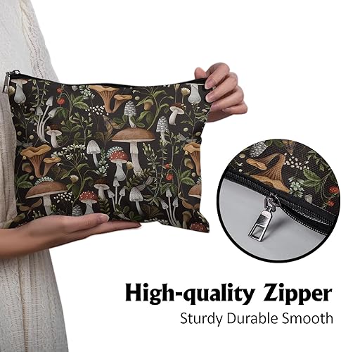 Miniatura 7 de Cafl Bolsa de maquillaje Bolsa de cosméticos Bolsa de maquillaje de viaje con cremallera, Setas de otoño13