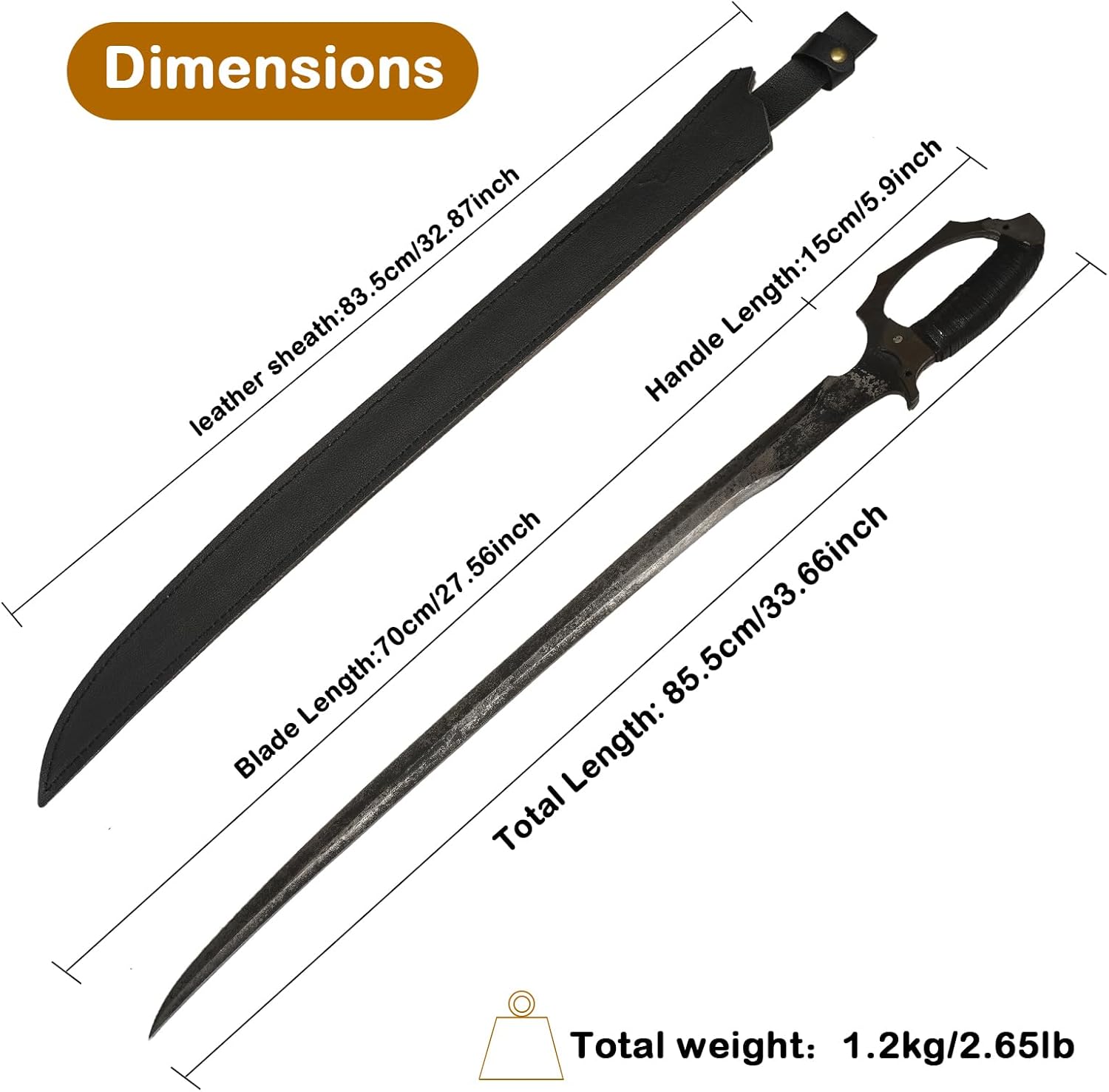 High Manganese Steel Blade Machete for Cutting Trees Heavy Duty Full Tang Outdoor Survival Hunting Tactical Sword - Image 2