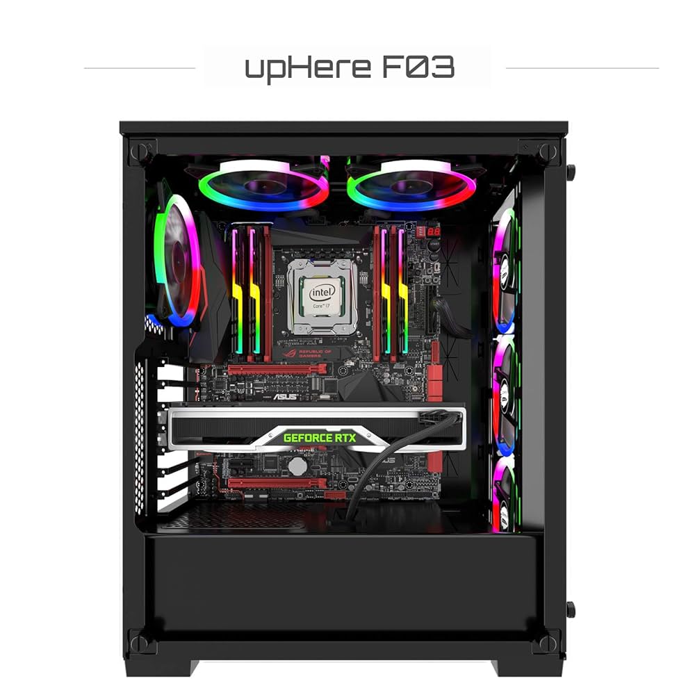 UpHere 120mmファン 6個セット CPUクーラー Amazon | upHere 120mm LEDのコンピュータケース、CPUクーラー