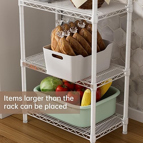 Miniatura 8 de SINGAYE 5 estantes pequeños de alambre para cocina, despensa, para cerrar el hogar, organizador y almacenamiento, estante de baño, organización de