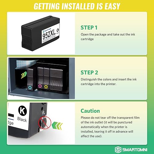 Miniatura 5 de S SMARTOMNI Cartucho de tinta 952XL 952 XL remanufacturado para uso en HP OfficeJet Pro 7720 7730 7740 8200 8210 8216 8710 8714 8715 8744 8745 8746