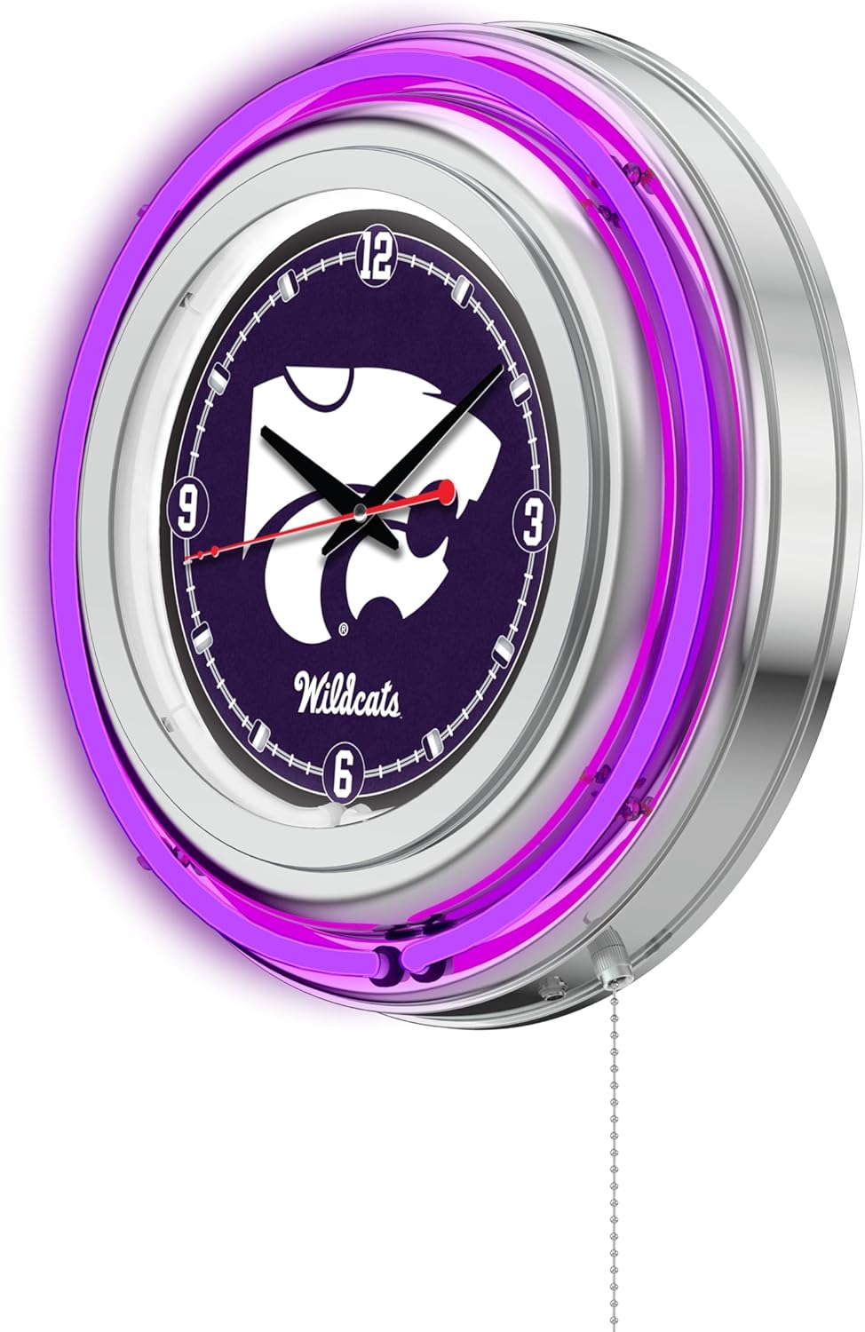 Holland Bar Stool NCAA Unisex-Adult Double Neon Ring, 15" Dia. Logo Clock