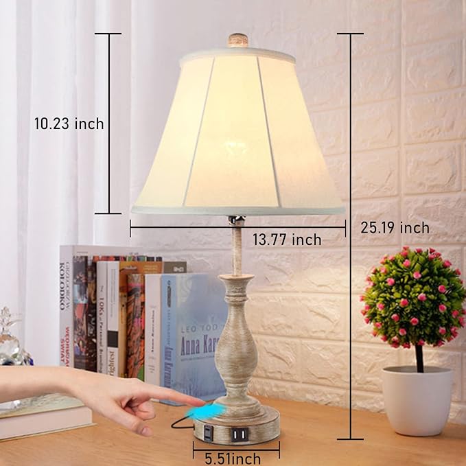 Lámpara de Mesa LALISU con Puerto USB y Táctil miniatura 8