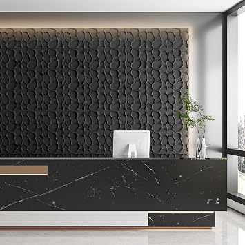 Art3dwallpanels 33 Pack 3D Wall Panels, Black, 12''x12''