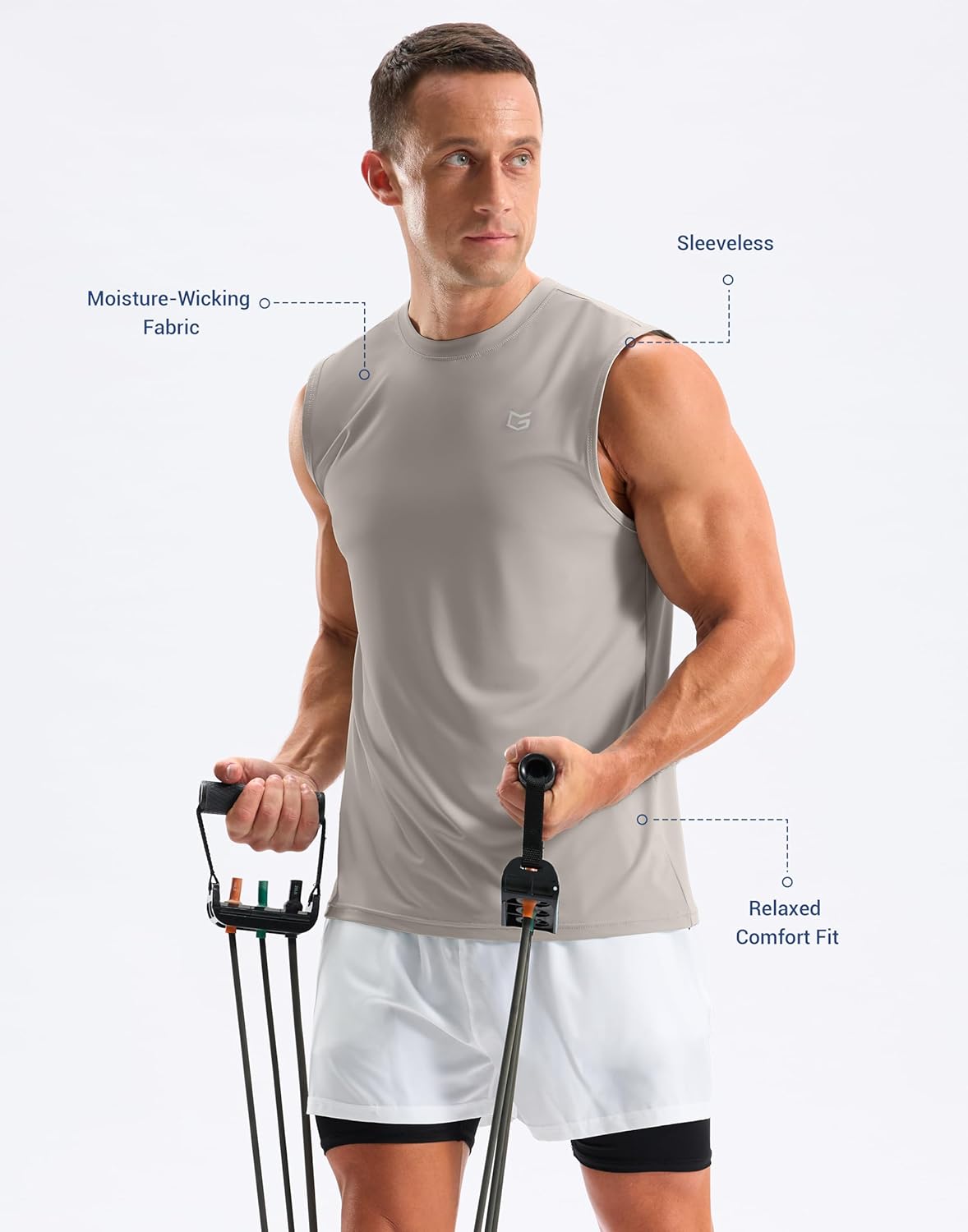 G Gradual Sleeveless Shirts for Men Workout Tank Tops Moisture Wicking Mens Muscle Shirt for Gym, Beach, Summer Casual - Image 5