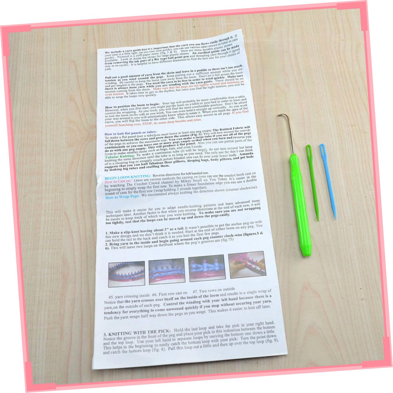 KALLORY Beginner-Friendly 8-Shaped Wool Hat Knitter Loom with Weave Accessory Set for DIY Craft