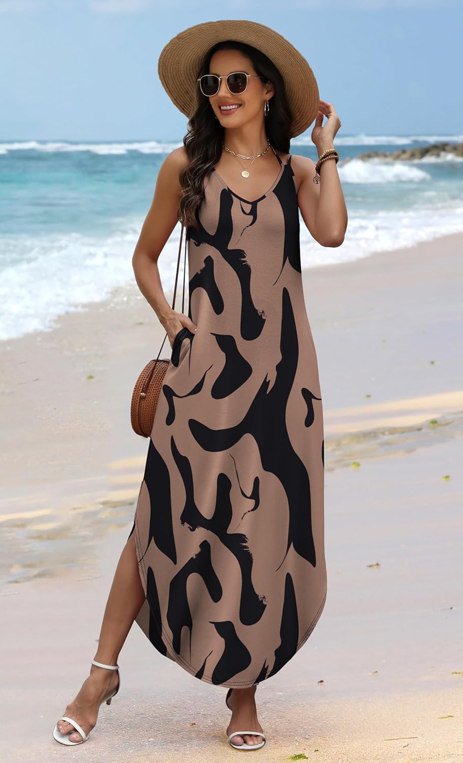 WIHOLL Summer Dresses for Women 2026 Maxi Dress Boho Sundresses Halter Dress Beach Vacation ClothesTravel Outfits - Image 3